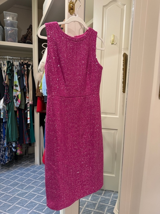 J. Crew Dresses & Skirts - J. Crew Fuchsia Sequin Midi Sheath Dress